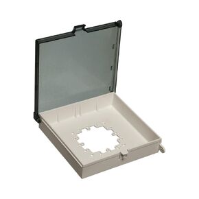 Arlington Industries DBK88C 24777654 حاوية لوحة المفاتيح الخارجية مع غطاء واضح ، 7-1/2 "× 7-1/2" × 1-1/2 "، أبيض