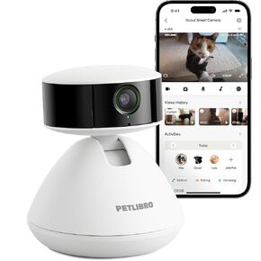 PETLIBRO AI Dog Camera Pet Camera Indoor with Phone App [Multi-Pet Recognition, Daily Activity Analysis & Smart Summaries] Cat Camera 360° View, Dog Cam Auto Pet Highlights Reels, 2-Way Audio WiFi Cam