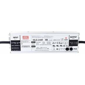 Mean Well HLG 240W 4.45A LED Driver HLG-240H-54B Switching Power Supply Converter Transformer with IP67 PFC Function Metal Case 3 in 1 Dimming