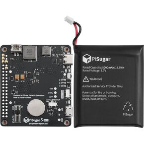 PiSugar S Plus Portable Pwnagotchi Power Management for Every Raspberry Pi 3B/3B+/4B Model Accessories handhold(Not Include Raspberry Pi)