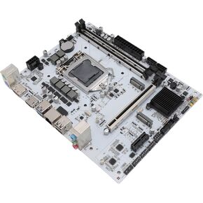 H410M DH Mining Mainboard, LGA 1200 Channel DDR4 M ATX Motherboard, 10 USB, 4 SATA and 1 M.2, DVI, HDMI, 3 Phase Power Supply, for Mining
