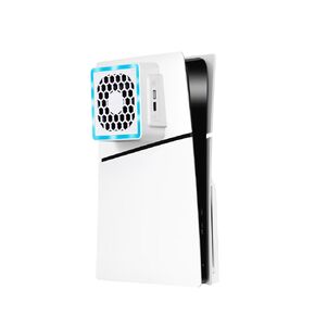 مروحة تبريد LED جانب وحدة التحكم لـ PS5 Slim ، نظام Console Console Cooler ، 3 تروس قابلة للتعديل 8 أوضاع إضاءة PS5 Slim