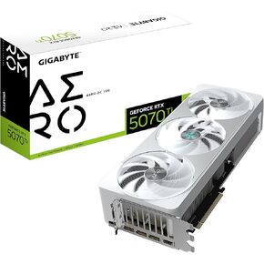 Gigabyte GeForce RTX 5070 Ti AERO OC 16G Graphics Card - 16GB GDDR7, 256bit, PCI-E 5.0, 2588 MHz Core Clock, 3 x DP 2.1a, 1 x HDMI 2.1b, NVIDIA DLSS 4, GV-N507TAERO OC-16GD