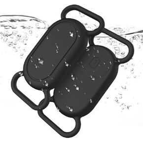 2-Pack Dog Collar Holder for Samsung Galaxy SmartTag2 Case, Waterproof Anti-Lost Silicone Case for Galaxy Smart Tag 2 for Pet Dog Collars (Black+Black) in Kuwait