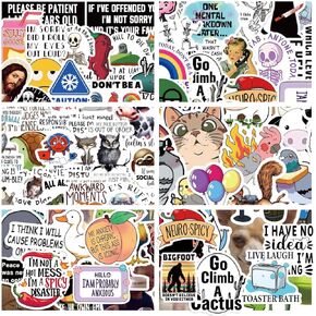 300PCS Funny Stickers for Adults,Cool Meme (Dirty) Waterproof Stickers for Laptop Hard Hats Bumper Phone
