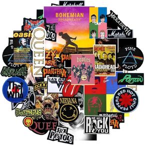 Pack of 90 Pcs Men Rock, American, Band Most Famous Team, Singer, Rapper Waterproof Vinyl Aesthetic Self-Adhesive Stickers for Waterbottle, Notebooks, Laptops, Guitar