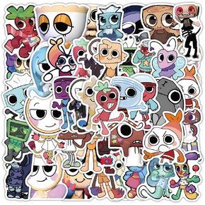 Dandy's World Kids Sticker Pack, 108PCS Waterproof Removable Decals, for Water Bottles, Laptops, Phones