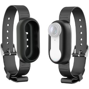 PULUZ Camera Multifunctional Silicone Strap for Insta360 GO 3S / GO 3，Extension Mount Wristband Backpack Stripe Bicycle Strap Cat Camera Collar for Insta360 Go 3s Accessories(Black)