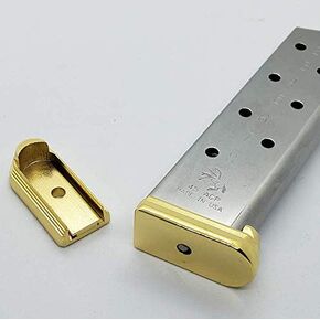 لـ Colt 1911 GVT/GC/CC Factory Original 45acp 8rd Magazine Pads Plats Gold