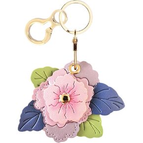 Leather Keychain Holder Case Compatible with AirTag,Cute Protective Cover with Keyring,Anti-Scratch Finder GPS Tracker Case for Wallet Keys,Bag,Pets(Bird D)