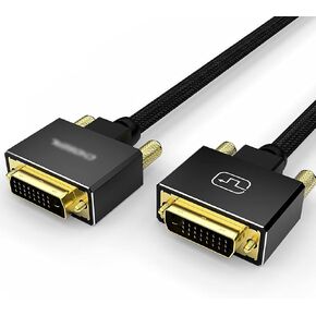 Hdmi DisplayPort DVI Cable DVI-D to DVI-D Video Cable Alloy Shell 1920x1080 for Gaming DVD Laptops HDTV and Projector Computer Cables (Size : 2m) (3m)