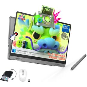 Lenovo Ideapad 5i 2-in-1 Laptop - Intel 10-Core 7 150U(>i7-1355U), 14" WUXGA Touchscreen, 16GB LPDDR5X, 1TB SSD, Fingerprint Reader, Backlit KB, Windows 11 Pro, Lifetime Office