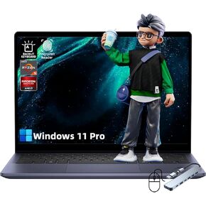 Dell Inspiron 14 2-in-1 Laptop - 14" FHD Touchscreen, AMD Ryzen 5 8640HS, 16GB DDR5, 1TB SSD, Backlit Keyboard, Fingerprint Reader, Windows 11 Pro, Office Lifetime License, w/USB Hub