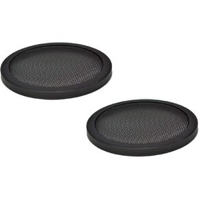 1PAIR 6.5 INCH CAR SPEAKER WOOFER STEEL MESH GRILL W/ SPEED CLIPS SCREWS GT-6.5 - BLACK