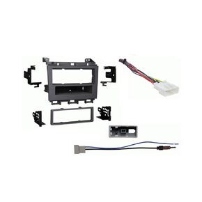Ammonony Audio متوافق مع Nissan Maxima 2009 2010 2011 2012 2013 2014 Single Din Stereo Harness Radio Kit Black Dash