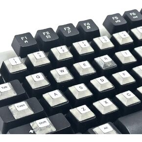 Keyboard Stickers Covers for Long Nails 72 PCS Raised Silicone Keycaps for Desktop Typing Gaming, Reusable Non-Slip Ergonomic Square Design