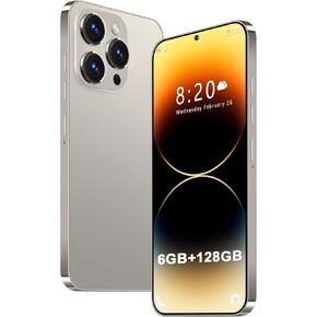 Phone A14ProMax Dual SIM Unlocked Phones for Intl Travel, 6.8 HD Android 13 Smartphone with Face ID/Fingerprint Lock, Snapdragon 8Gen2, 6800mAh 5G GPS (8GB+256GB, Blue)
