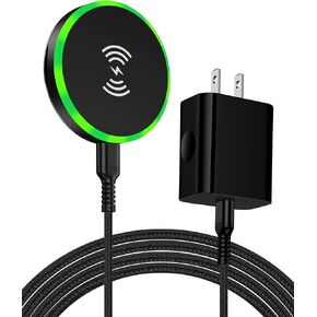 Magnetic iPhone Wireless Charger Fast Charging Pad for iPhone 16/15, 15W Apple Mag-Safe Charger Stand with 20W USB C Fast Charge Block Adapter for iPhone16/16e/16 Pro/15Pro Max/15/14/13 Plus/12 Pro