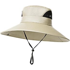Oversize Sun Hat Men XXL Wide Brim Bucket Hat Big Head Waterproof UPF 50+ Summer Sun Cap for Fishing Hiking Safari