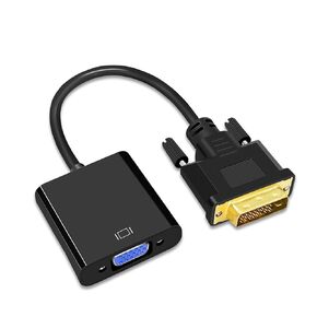 Full HD 1080P DVI D DVI to Adapter Video Cable Converter 24+1 25Pin to 15Pin Cable Converter Fit Compatible PC Computer Monitor