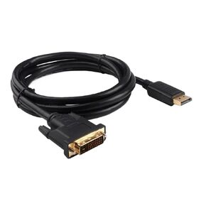 DisplayPort to DVI Cable 1080P DP to DVI-D Monitor Cable DisplayPort in to DVI Out Converter Adapter Compatible with The N-vidia H-P D-ell A-sus(Male to Male 180CM)