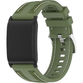 Silicone Sports Bands For WHOOP 4.0 and Whoop 3.0, [Silicone and nylon composite design] Soft Durability Adjustable Replacement Strap for Women Men