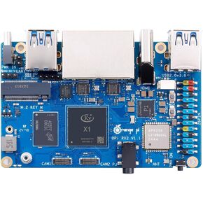 RV2 2GB/4GB/8GB LPDDR4x RISC-V Single Board Computer with 8-Core 64-Bit Processor, Wi-Fi 5.0/Bluetooth 5.0, Development Board Run Linux/Ubuntu/OpenHarmony (8GB+Power Supply)