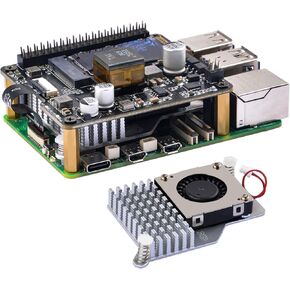 GeeekPi P31 M.2 NVME M-Key PoE+ HAT with Official Active Cooler for Raspberry Pi 5, Support M.2 NVMe SSD 2230 2242