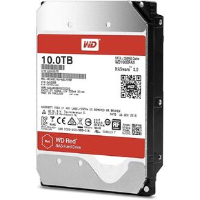 Western Digital 10TB WD Red NAS Internal Hard Drive - 5400 RPM Class, SATA 6 Gb/s, CMR, 256 MB Cache, 3.5" - WD100EFAX (Old Version)