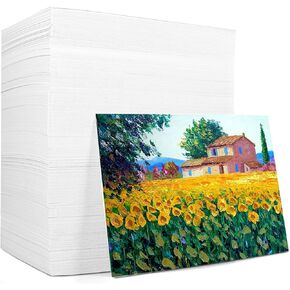 TOUNALKER 50 قطعة من ورق الألوان المائية، 5 × 7 بوصة ورق ضغط بارد أبيض 140 رطل/300 جرام في المتر المربع لوحة ورق ألوان مائية رسم فني للأطفال طلاب أكاديمية الألوان المائية بداية الرسم in Kuwait