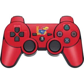Skinit Decal Gaming Skin Compatible with PS3 Dual Shock Wireless Controller - Officially Licensed College Jayhawks KU Design