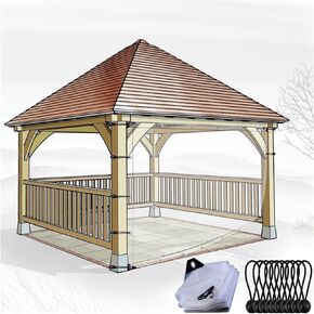 5 Mil Thickness Patio Enclosure, Clear Vinyl Patio Enclosure, Porch Curtains Outdoor Waterproof for Screens Deck Covers LMyyds(26.24x9.84'/8x3m)
