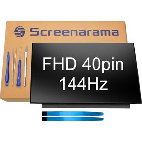 SCREENARAMA New Screen Replacement for MSI MS-17E7 MS-17E9 MS-17F4 (40pin 144Hz) FHD 1920x1080 IPS LCD LED Display with Tools and Tape