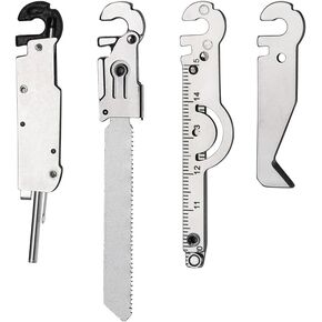 Roxon FT07 Bulid Your Own Multitool - FLEX Implements Tools Accessories Set (Box Cutter, Ruler & Magnetic grabber, Pen & Tweezers & Needle, T Shank Adapter)
