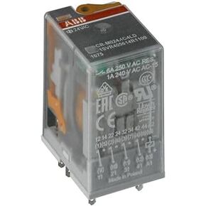 1SVR405611R0000, Power Relay; DPDT; Control:24VAC; Output Sig: 12A 250VAC; Socket; CR-M Series