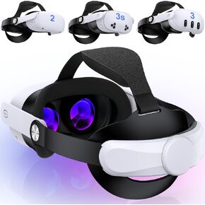 Head Strap for Meta Quest 3S/Quest 3/Quest 2, Adjustable Elite Strap for Enhanced Comfort Support for VR Headsets with Soft Cushion for Back of Head