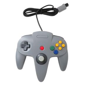 Suifaqi 2025 New 2x Replacement for Classic Wired N64 Controller, for N64 Video Game Console (Grey)