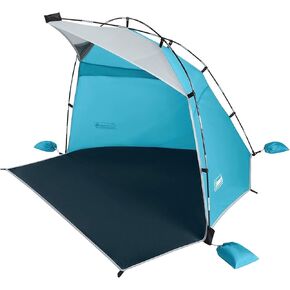 Coleman Skyshade Large Portable Sun Shelter, Easy Setup with Pre-Attached Poles, Beach Canopy Provides Cover from Sand & Sun