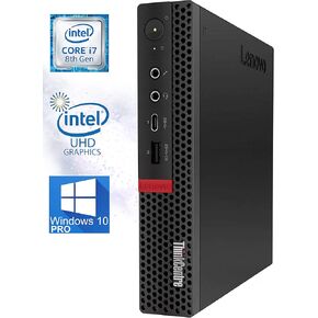 Lenovo ThinkCentre M920Q Tiny, Quad-Core i7-8700T Upto 4GHz, 16GB RAM, 512GB M.2, 4K 3-Monitor Support DisplayPort, HDMI, WiFi, Bluetooth - Windows 10 Pro (Renewed)