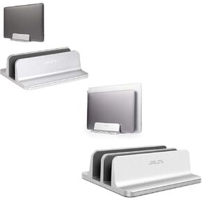 JARLINK Vertical Laptop Stand Bundle with (Upgraded Dock Version) Vertical Laptop Stand, Double Desktop Stand Adjustable Laptop Holder (up to 17.3 inches) Compatible with All Laptops iPad Tablet
