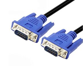 VGA to VGA Cable Cable HD15 Male to Male 5ft ، 15 pin 1080p Full HD Male to Public Monitor Cable لشاشات الكمبيوتر ، وأجهزة الكمبيوتر المحمولة ، وأجهزة العرض التلفزيونية الأزرق