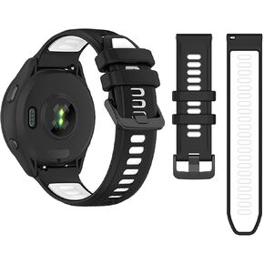 Waterproof Bands Compatible with Garmin Forerunner 265 Watch Band/Garmin Forerunner 255 Watch Band, Classic Soft Sports Replacement Wristband