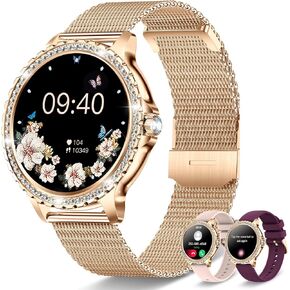 Smart Watches for Women(Make/Answer Call) 1.32" HD Women Watch with Heart Rate Sleep Fitness Tracker with Step Calorie 20 Sprots Modes Digital Watches for iOS Android Phones