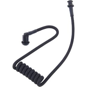 Acoustic Tube for Two Way Radio Earpieces, Skin-Friendly Moisture-Resistant Nylon Fabric Coil Tube Replacement for Two Way Radio Headsets (Pure Black)