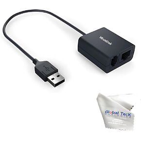 Yealink EHS40 Wireless Headset Adapter - Jabra, Plantronics, Sennheiser/EPOS Wireless Headsets & Yealink IP Phones Compatible, Plug & Play, Remote Call Control(Answering & Termination)- with GTW Cloth