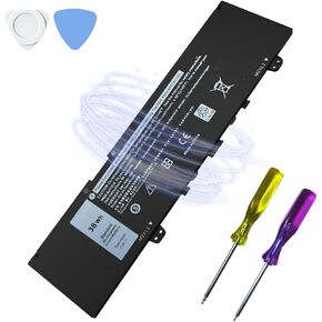 F62G0 39DY5 Laptop Battery for Dell Inspiron 13 7000 7370 7373 7380 7386 5370 2-in-1 P83G P87G P91G P83G001 P83G002 P87G001 F62GO 0F62G0 39DY5 039DY5 RPJC3 0RPJC3 Vostro 13 5370 38Wh 11.4V