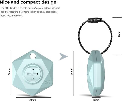 Swissdigital Design Key Finder Locator Works Apple Find My Bluetooth, Tracker Works with Apple Find My for Backpacks, Keys and Personal Items in Saudi Arabia