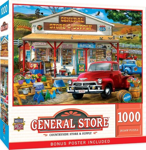 MasterPieces 1000 Piece Jigsaw Puzzle for Adults, Family, Or Youth - Countryside Store & Supply - 19.25"x26.75" in Saudi Arabia
