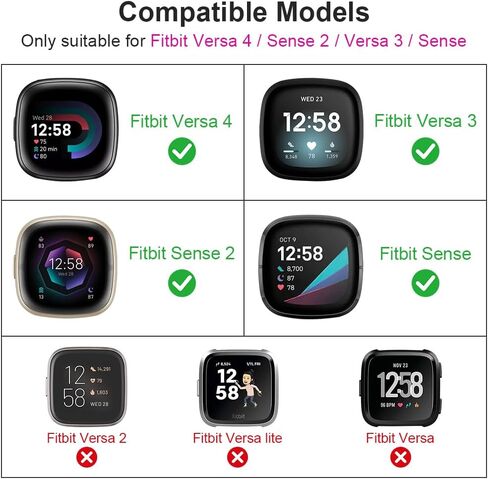 Metal Watch Bands for Fitbit Versa 3/ Versa 4 Smartwatch, Stainless Steel Replacement Wristband for Fitbit Versa 3/Versa 4 Straps for Men Women in Saudi Arabia