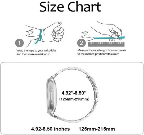 Metal Watch Bands for Fitbit Versa 3/ Versa 4 Smartwatch, Stainless Steel Replacement Wristband for Fitbit Versa 3/Versa 4 Straps for Men Women in Saudi Arabia
